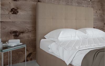 Κρεβάτι Napoli Ντυμένο Διπλό Ύφασμα Media strom 160x200cm