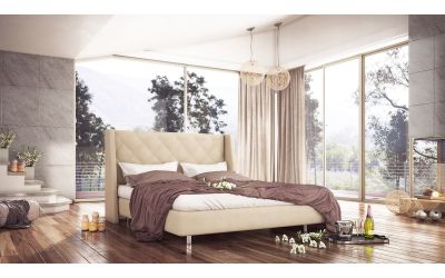 Κρεβάτι Casablanca Bridal Ντυμένο Υπέρδιπλο Ύφασμα Media strom 170x200cm
