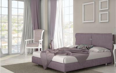 Κρεβάτι Irida Ντυμένο Διπλό Ύφασμα Media strom 160x200cm