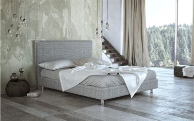 Κρεβάτι Sienna Ντυμένο Διπλό Ύφασμα Media strom 160x200cm