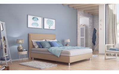 Κρεβάτι Sienna Holiday  Ντυμένο Μονό Ύφασμα Media strom 90x190-200cm