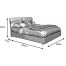Κρεβάτι Irida Ντυμένο Διπλό Ύφασμα Media strom 160x200cm